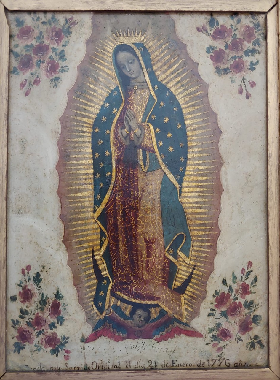 Virgen de Guadalupe en placa de cobre