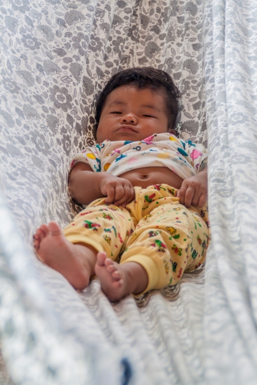 Child in hammock